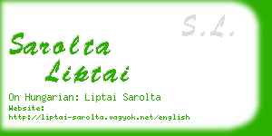 sarolta liptai business card